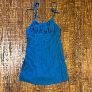 LA Hearts PacSun Blue Mini Dress Adjustable Tie Straps | Lined Y2K Beachy Vacay